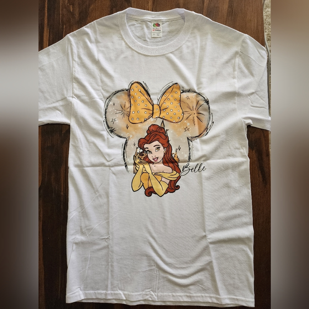 Hand Printed Bell White T Shirt